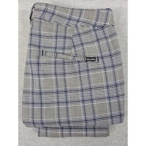 Hollister‎ Mens Pants 32x32 Blue Gray Plaid Epic Flex Skinny Chino Preppy Career
